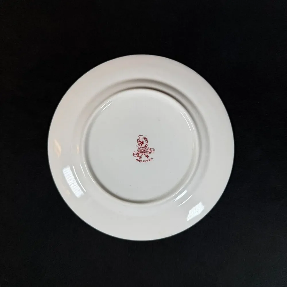 Lot of 6 white Warwick AB9428 Bread & Butter Plate 6-3/8